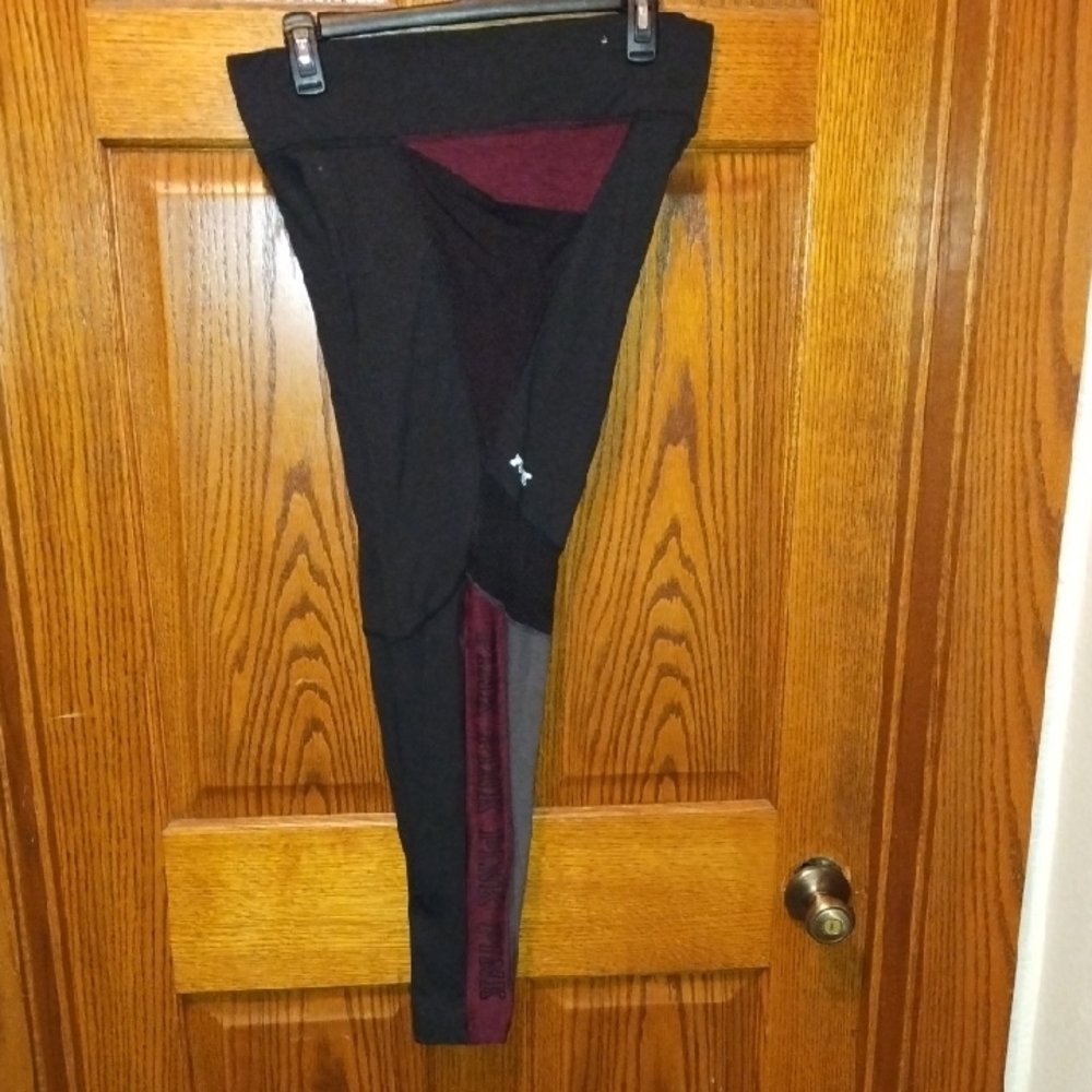 Black and Burgundy Leggings